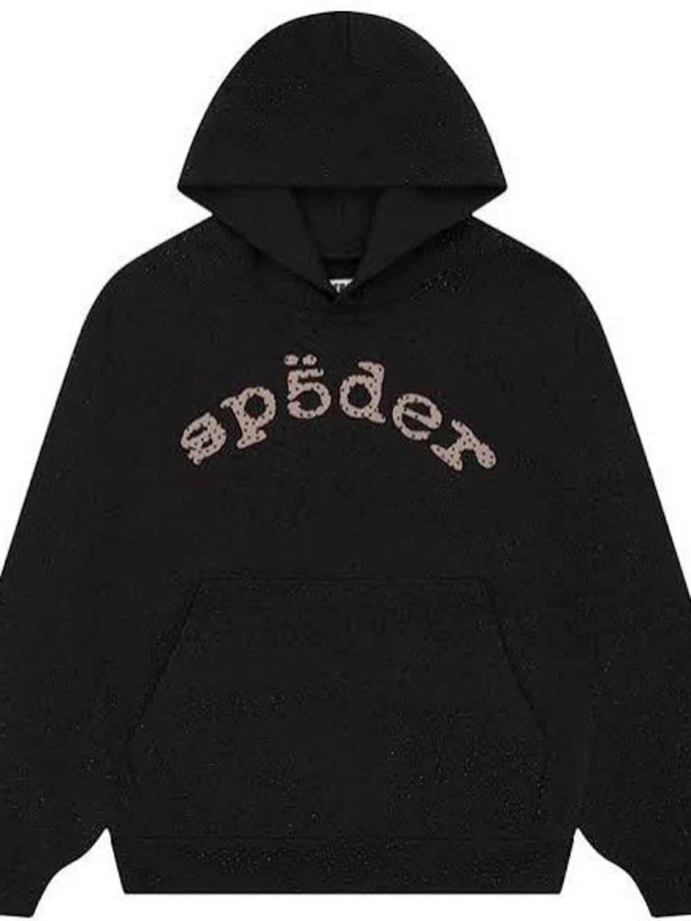 Sp5der VVS Black Rhinestone Hoodie Size S